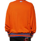 Orange Blue Full Zip Jersey Bomber Jacket