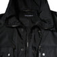 Black Nylon Winter Men Parka Coat Jacket