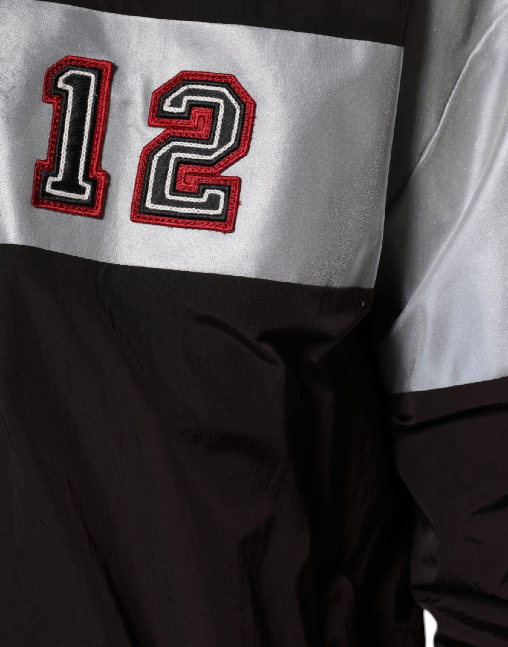 Mehrfarbige Bomberjacke aus Jersey mit durchgehendem Reißverschluss für Herren