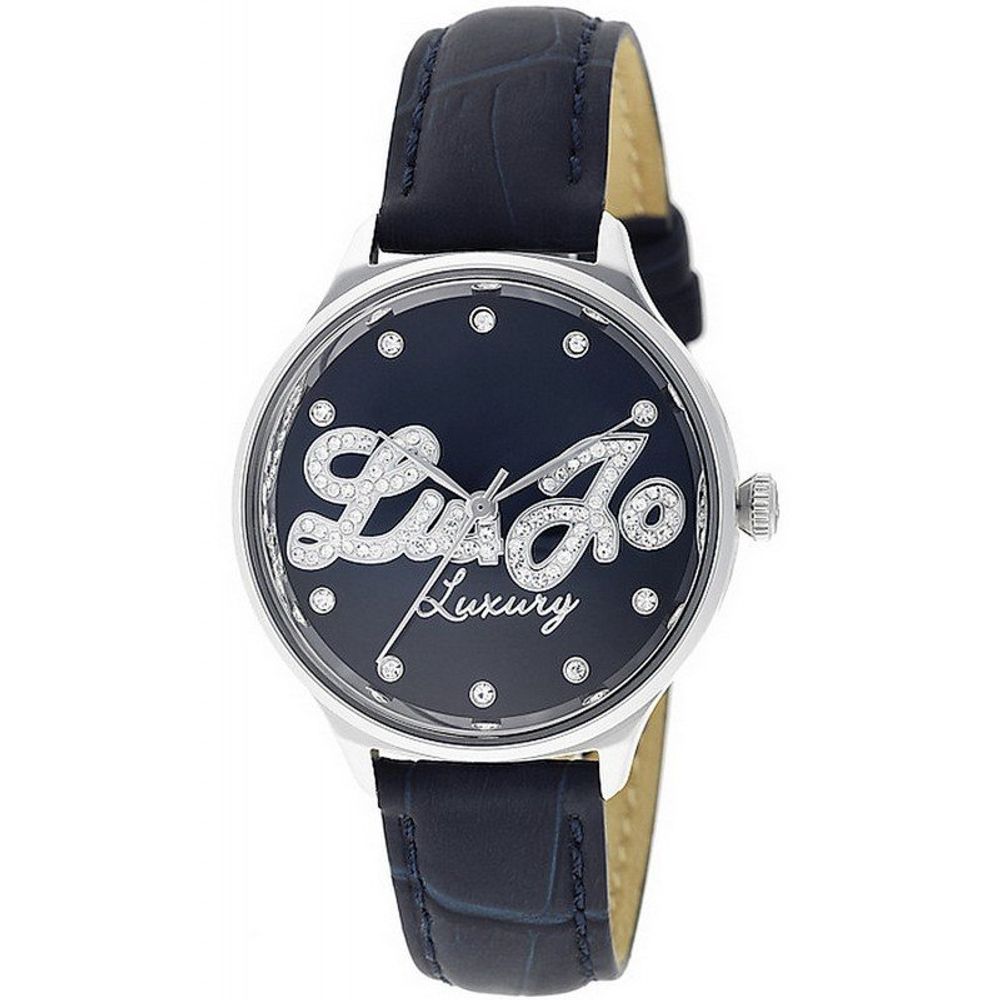 Orologio in pelle blu