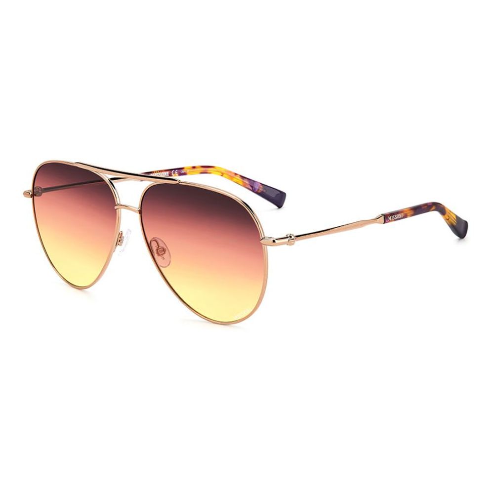 Sonnenbrille aus goldenem Metall