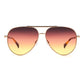 Sonnenbrille aus goldenem Metall