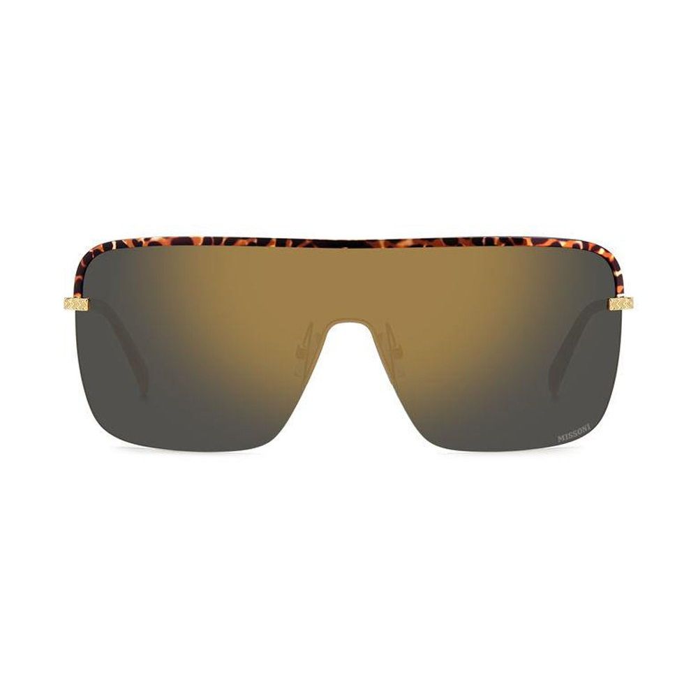 Sonnenbrille aus goldenem Metall