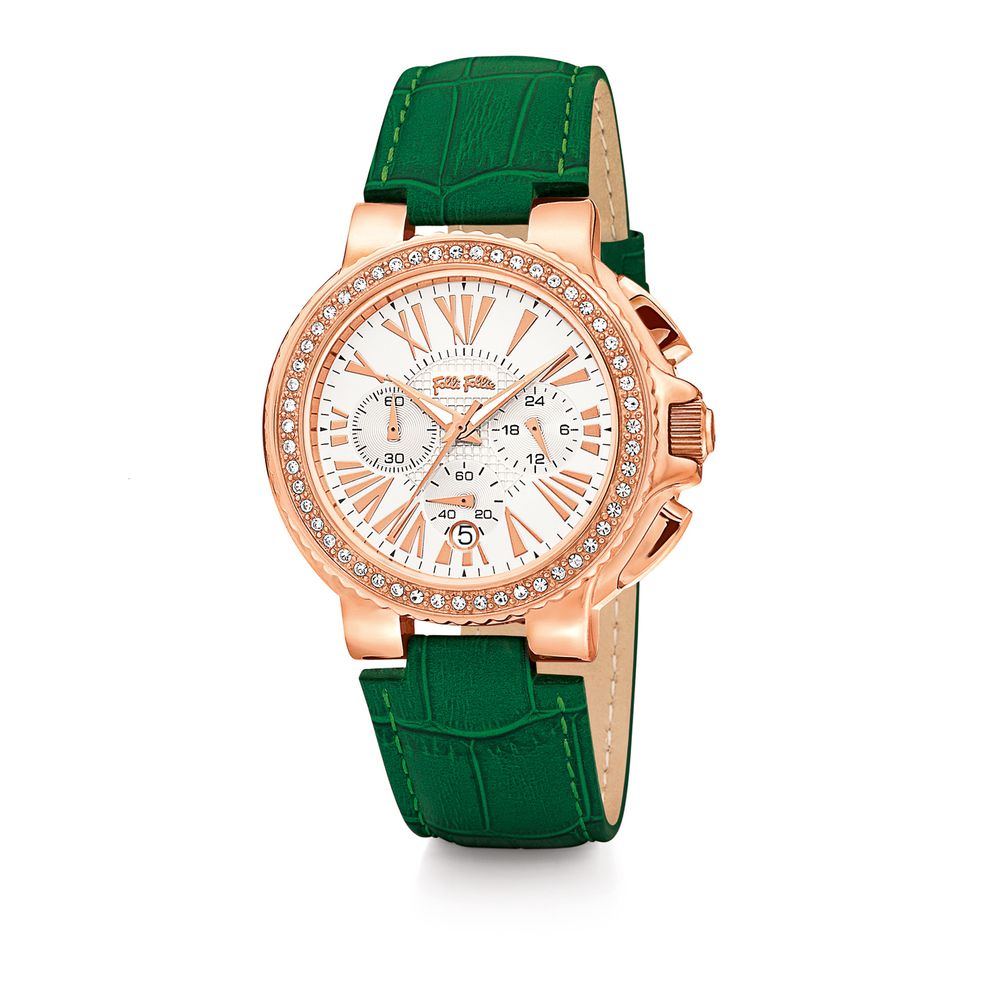 Orologio in pelle verde