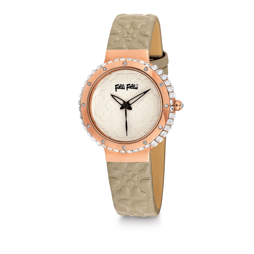 Orologio in pelle beige