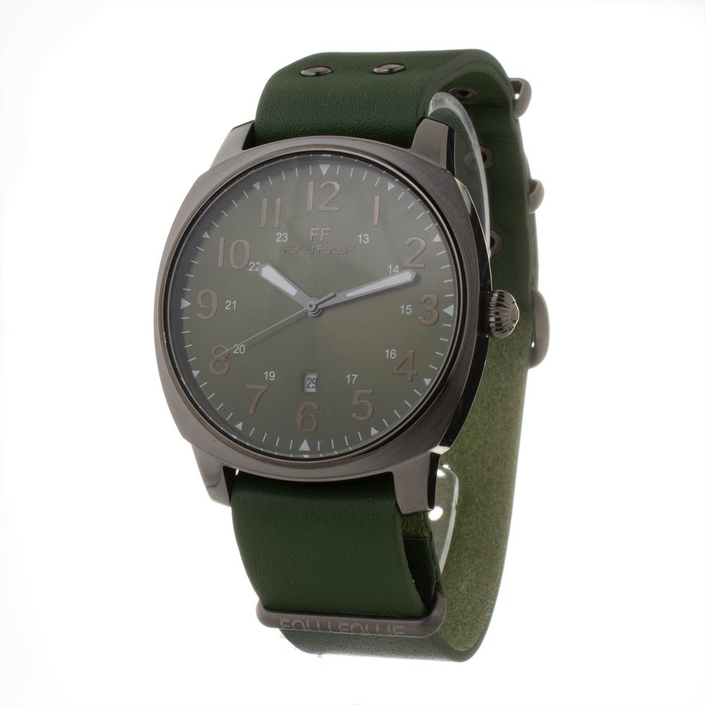 Orologio in pelle verde