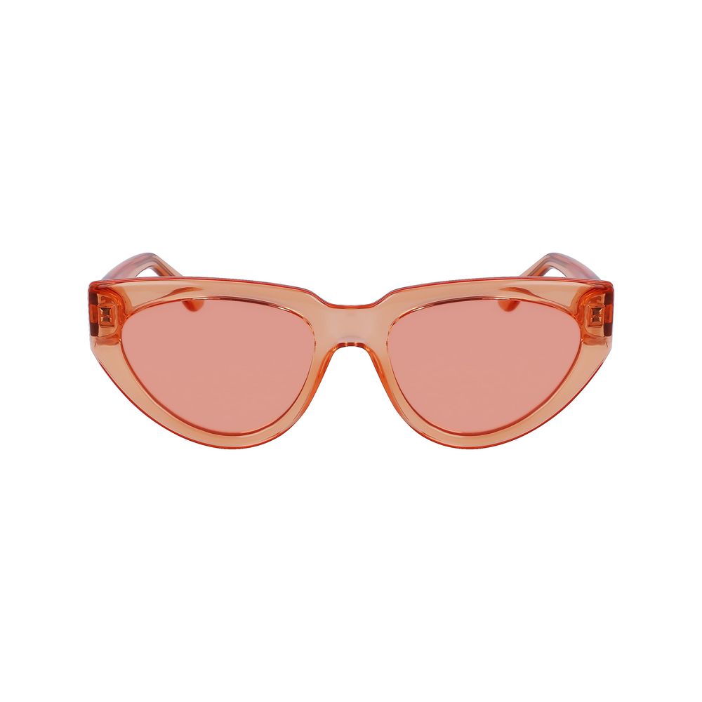 Orangefarbene Sonnenbrille mit Spritzguss-Optik