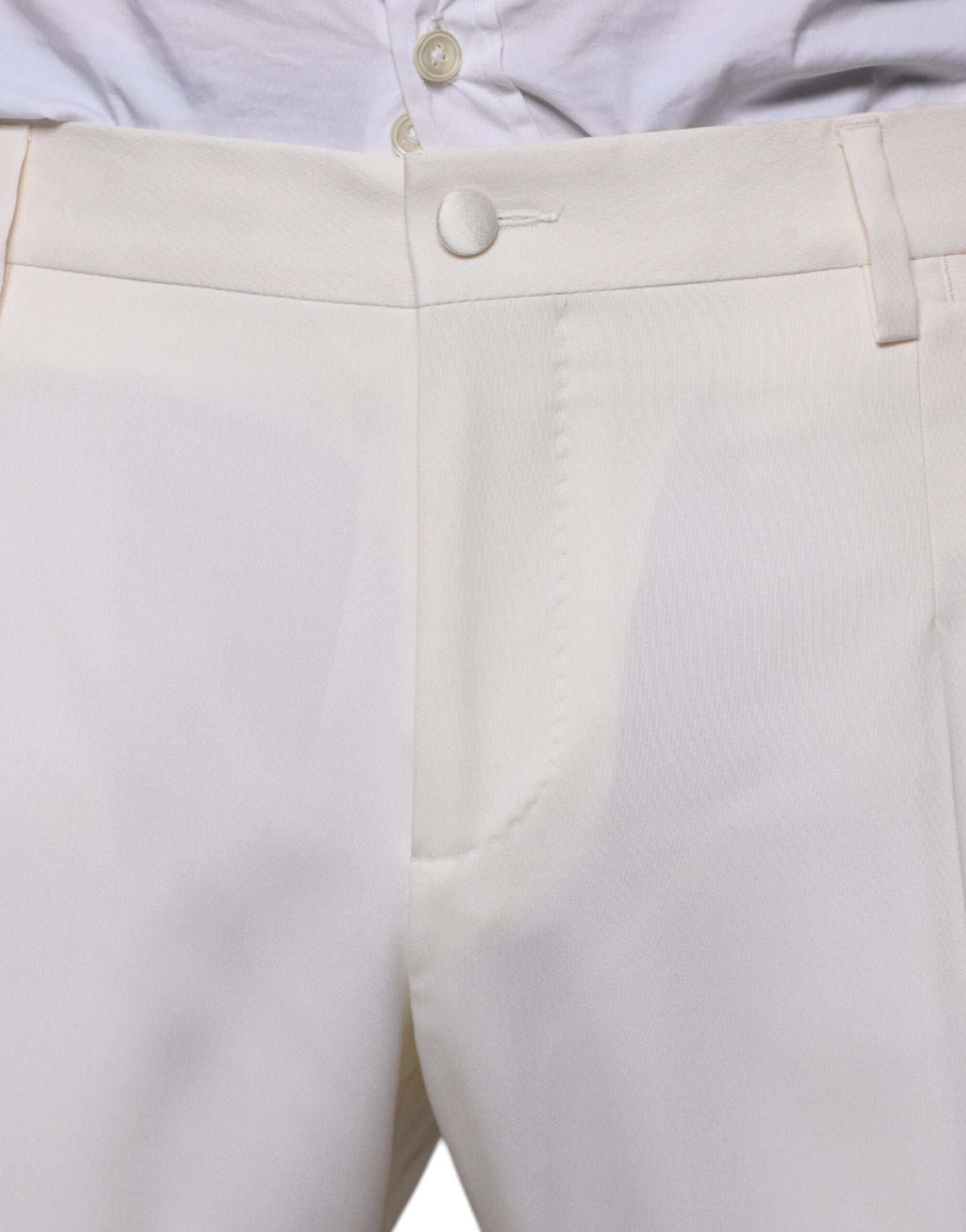 Weißer 3-teiliger SlimFit-Anzug aus Wolle und Seide