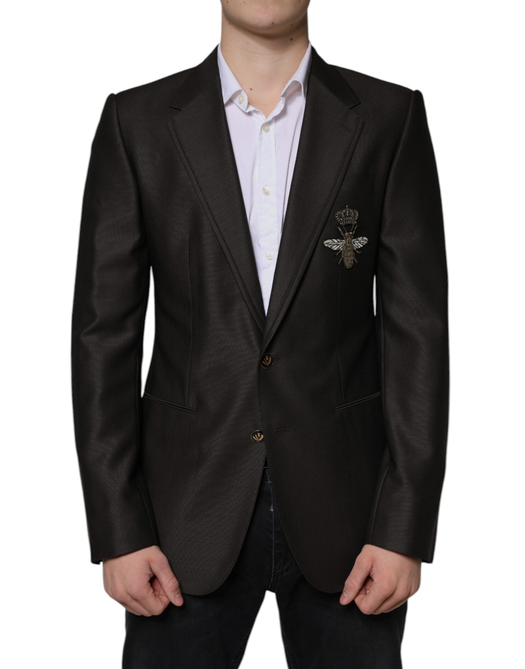 Blazer monopetto formale in lana Black Bee