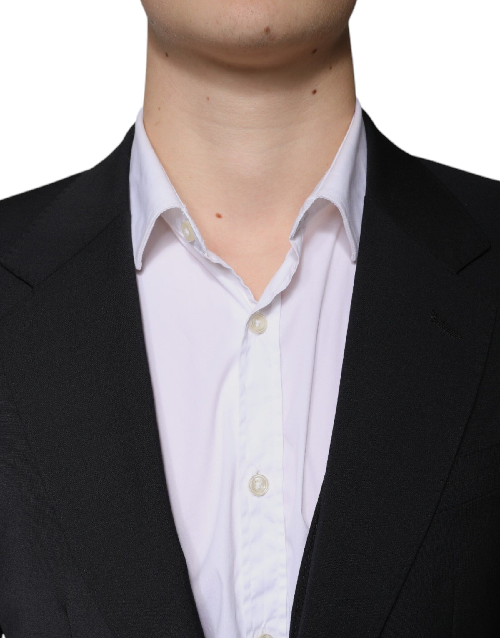 Schwarzer 3-teiliger Slim Fit Herrenanzug aus Wolle