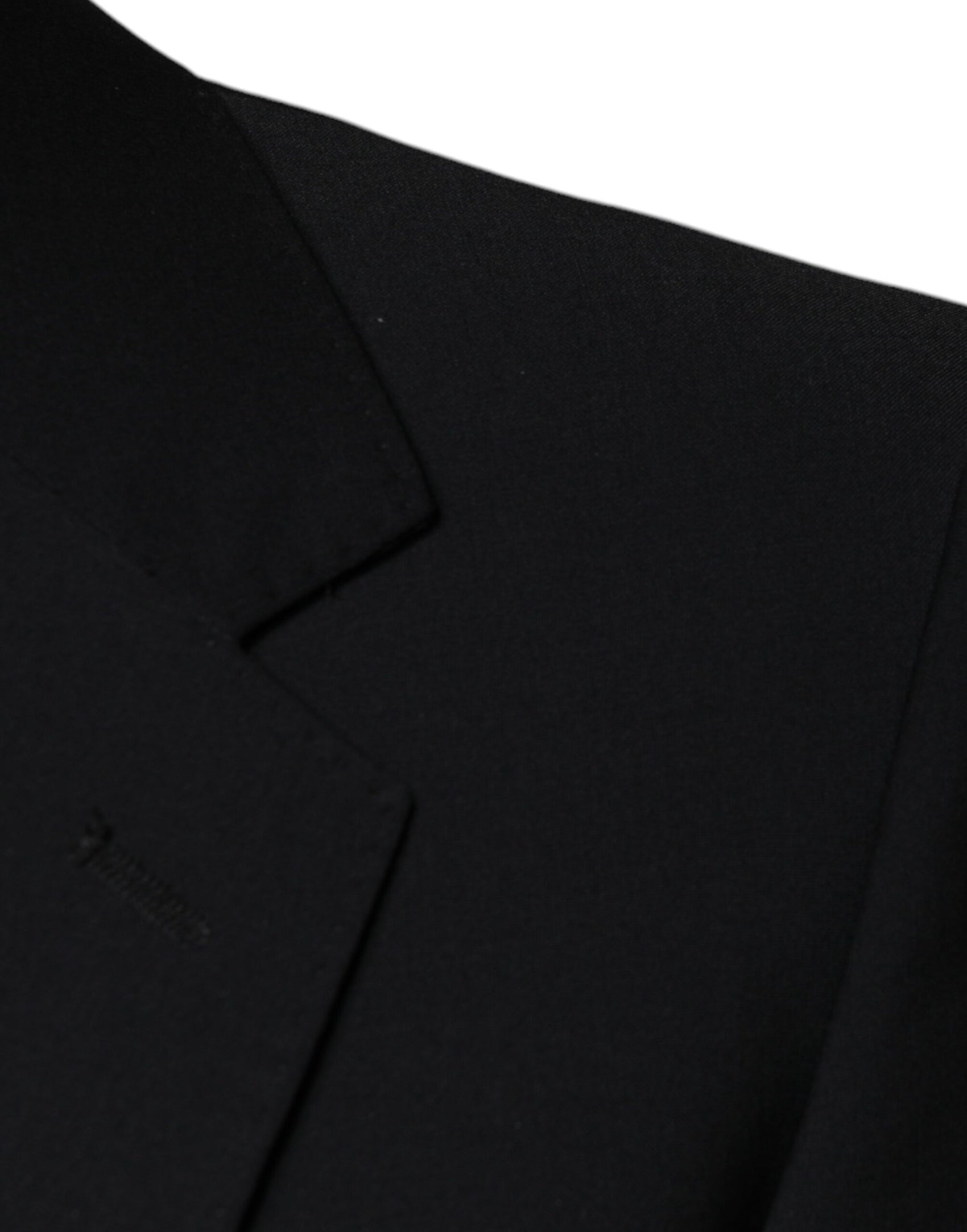 Schwarzer 3-teiliger Slim Fit Herrenanzug aus Wolle