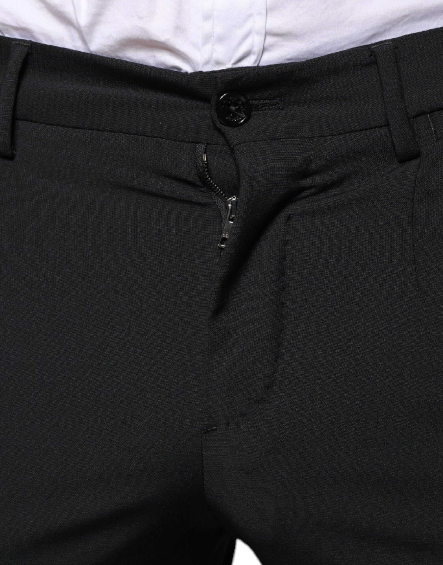 Schwarzer 3-teiliger Slim Fit Herrenanzug aus Wolle