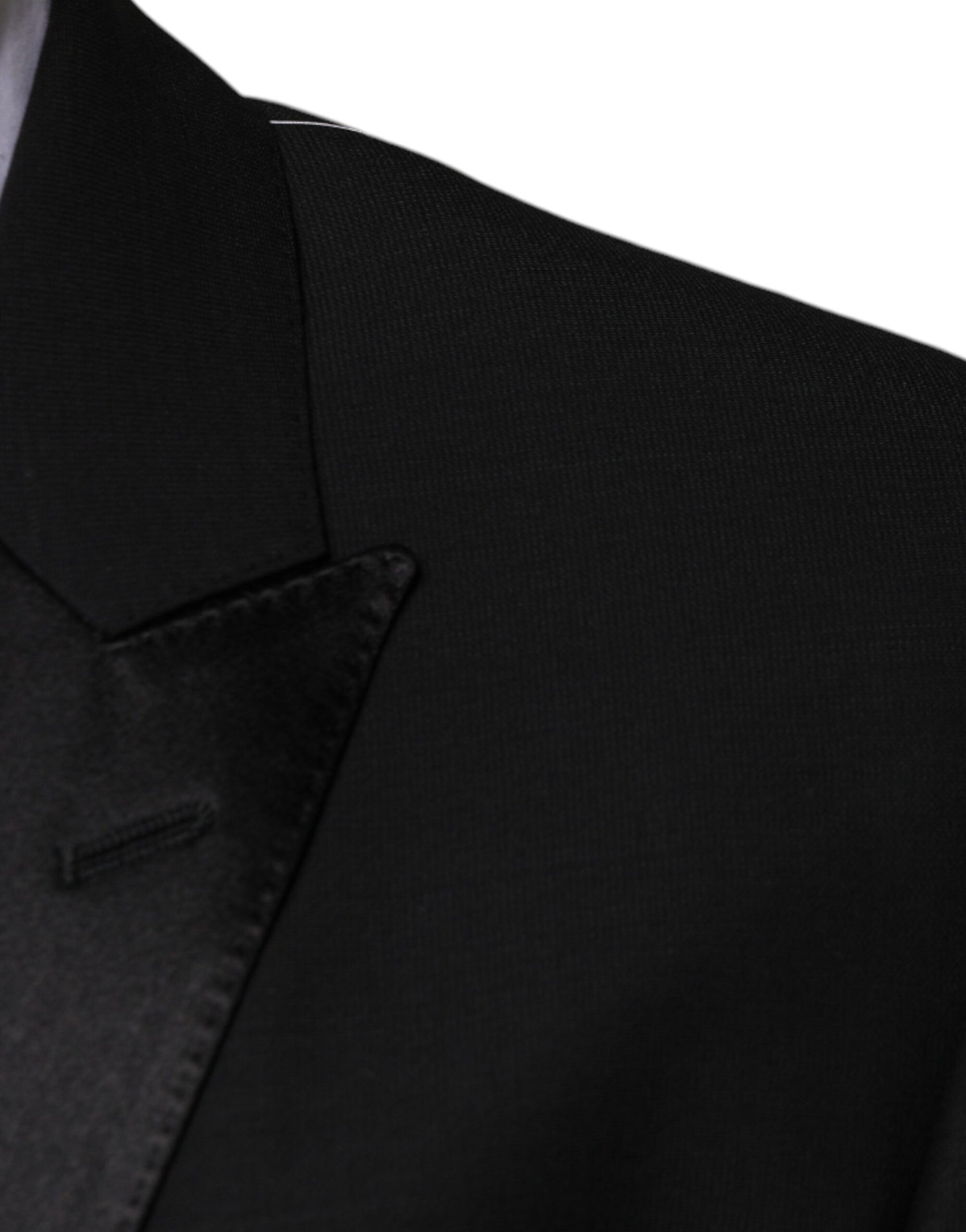 Schwarzer, 3-teiliger Anzug aus Wolle im Slim Fit