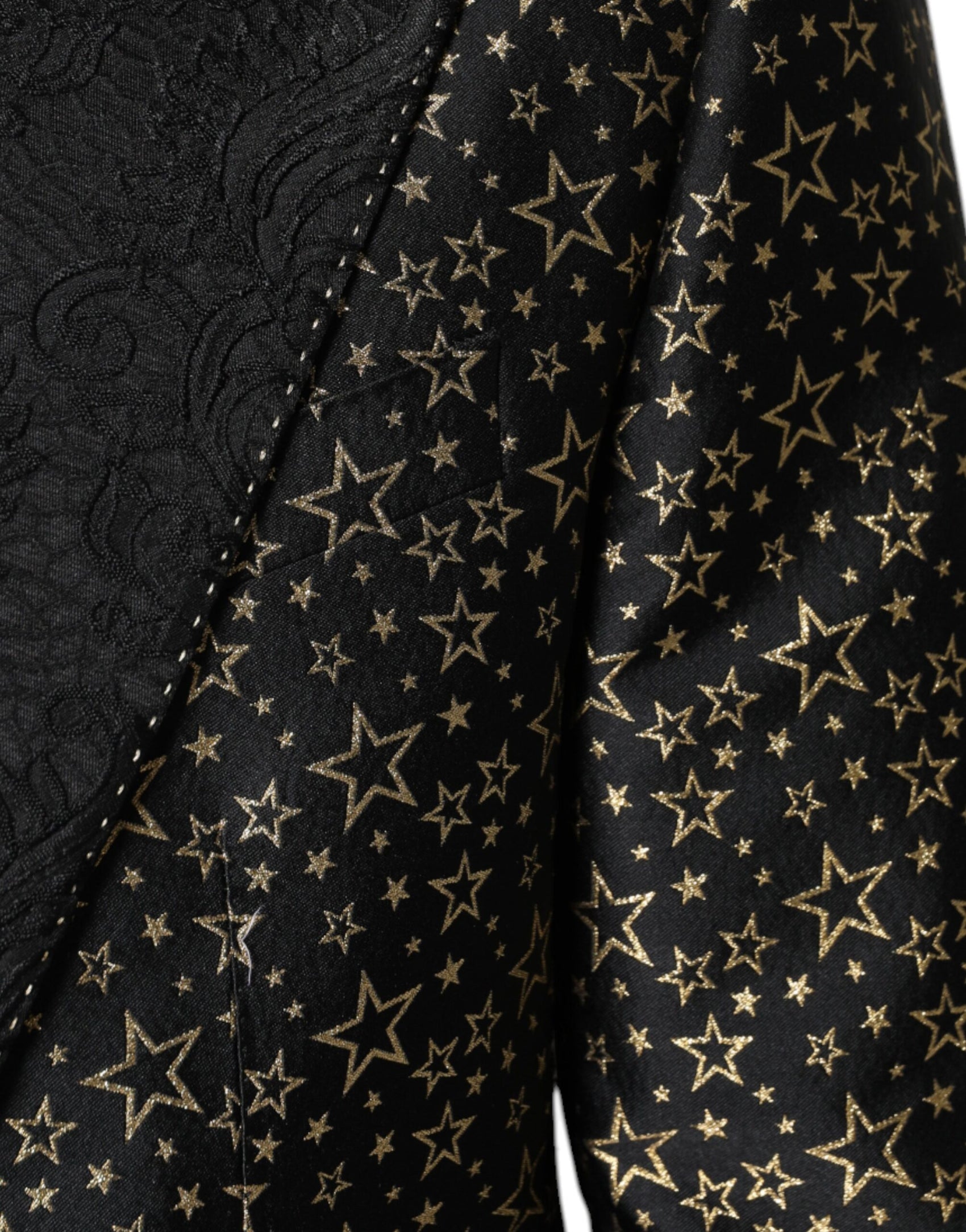 Schwarzer Jacquard-Anzug SICILIA mit Sternen