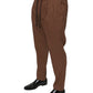 Braune Streifen Skinny Herren Anzughose