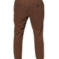 Braune Streifen Skinny Herren Anzughose