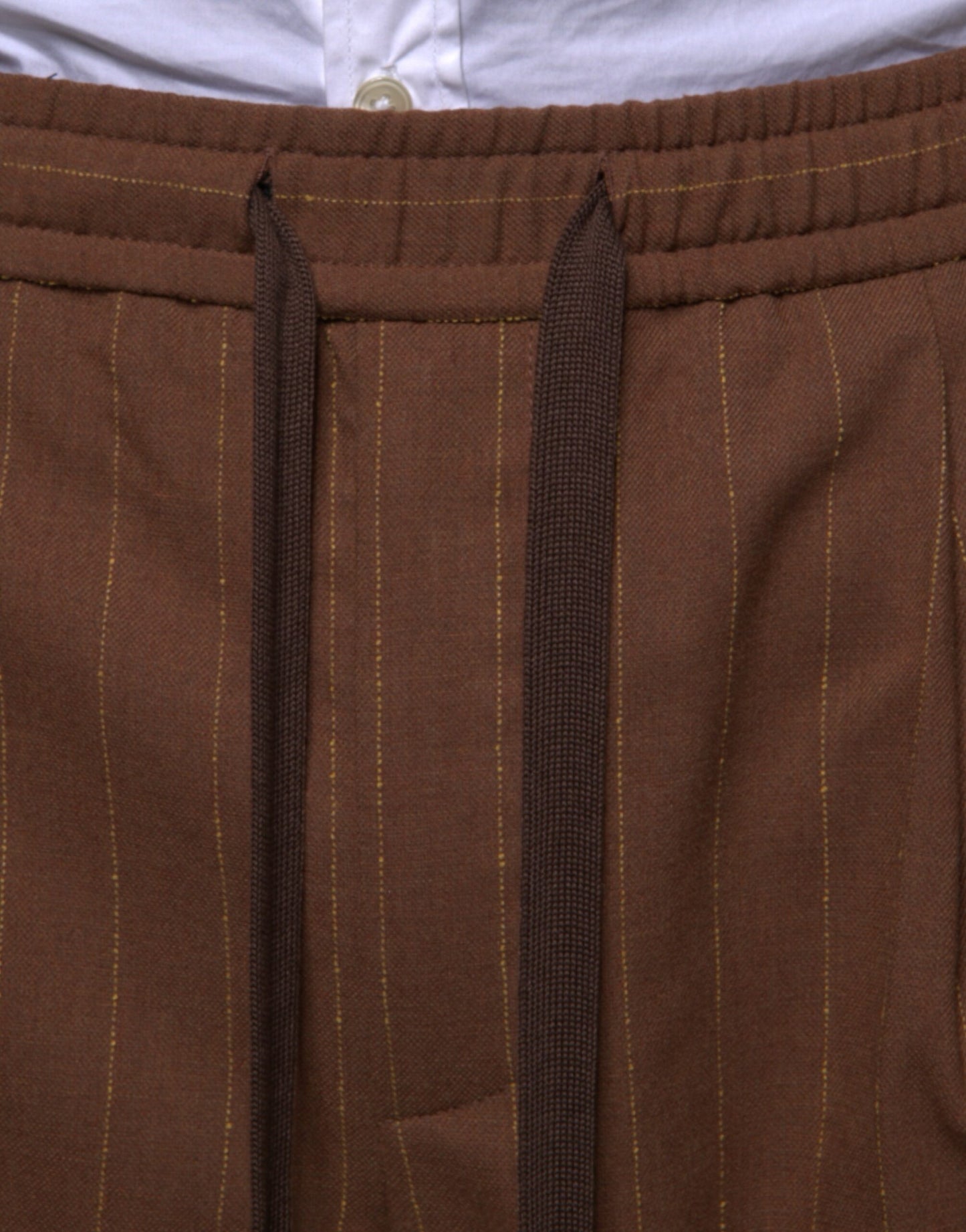 Braune Streifen Skinny Herren Anzughose
