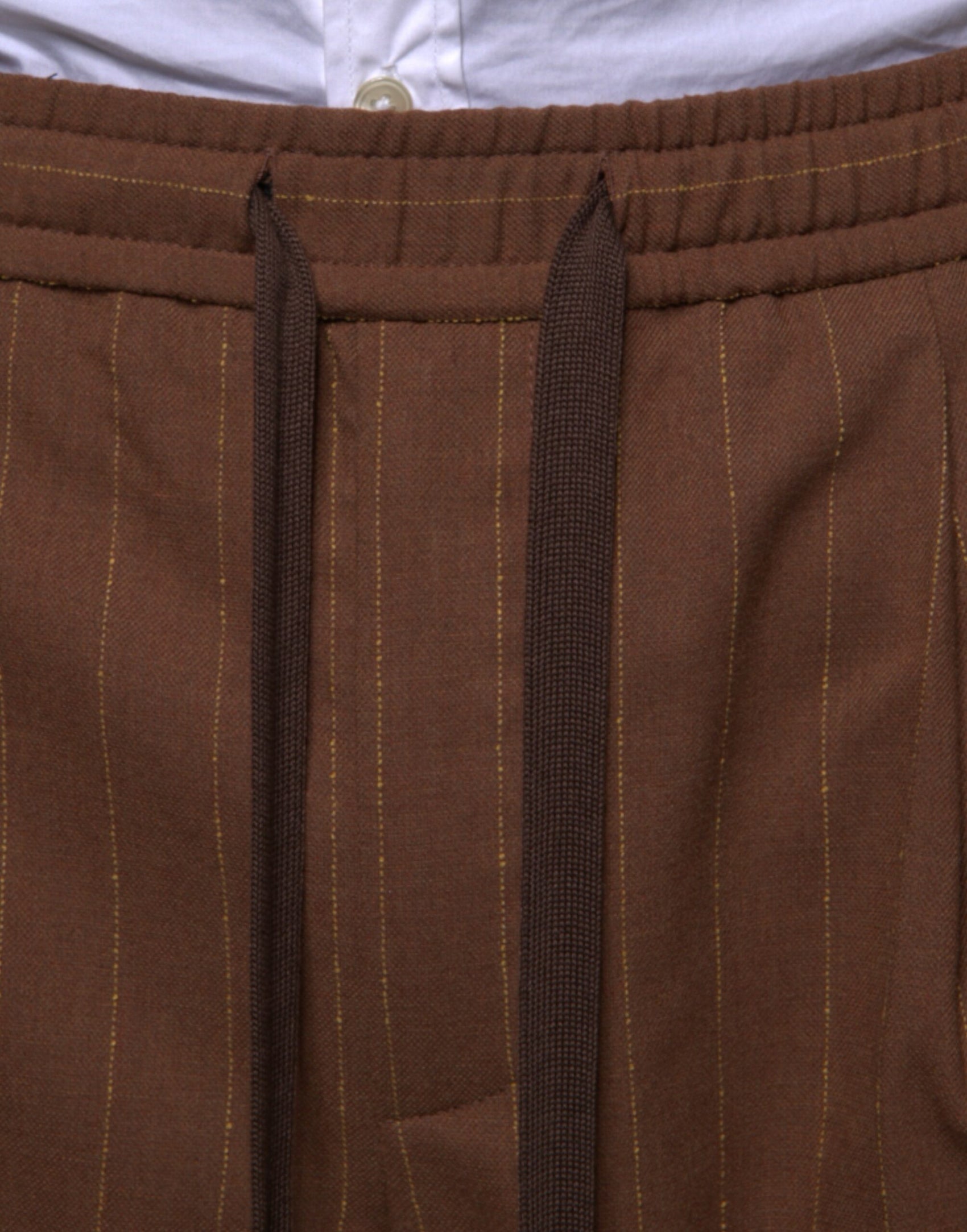 Braune Streifen Skinny Herren Anzughose