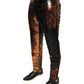 Mehrfarbige Skinny-Hose aus Jacquard für Herren