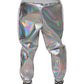Silber schillernde Herren Jogger Jogginghose