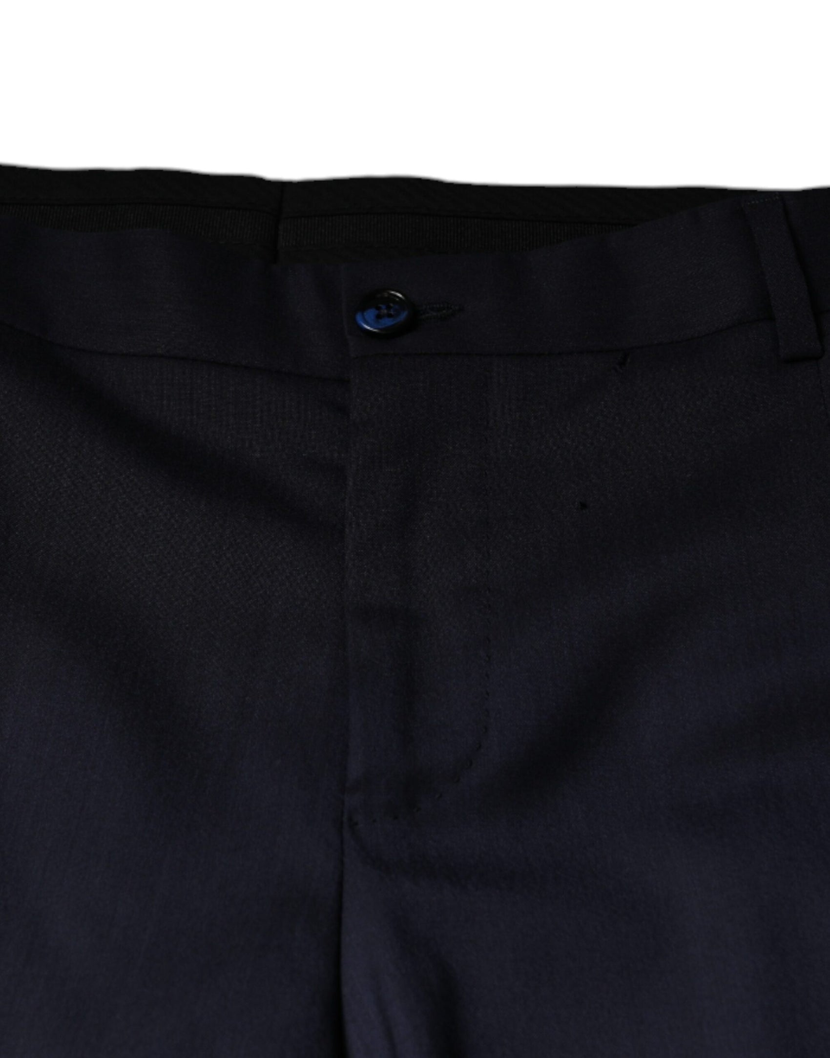 Blaue, enge Anzughose aus Wolle