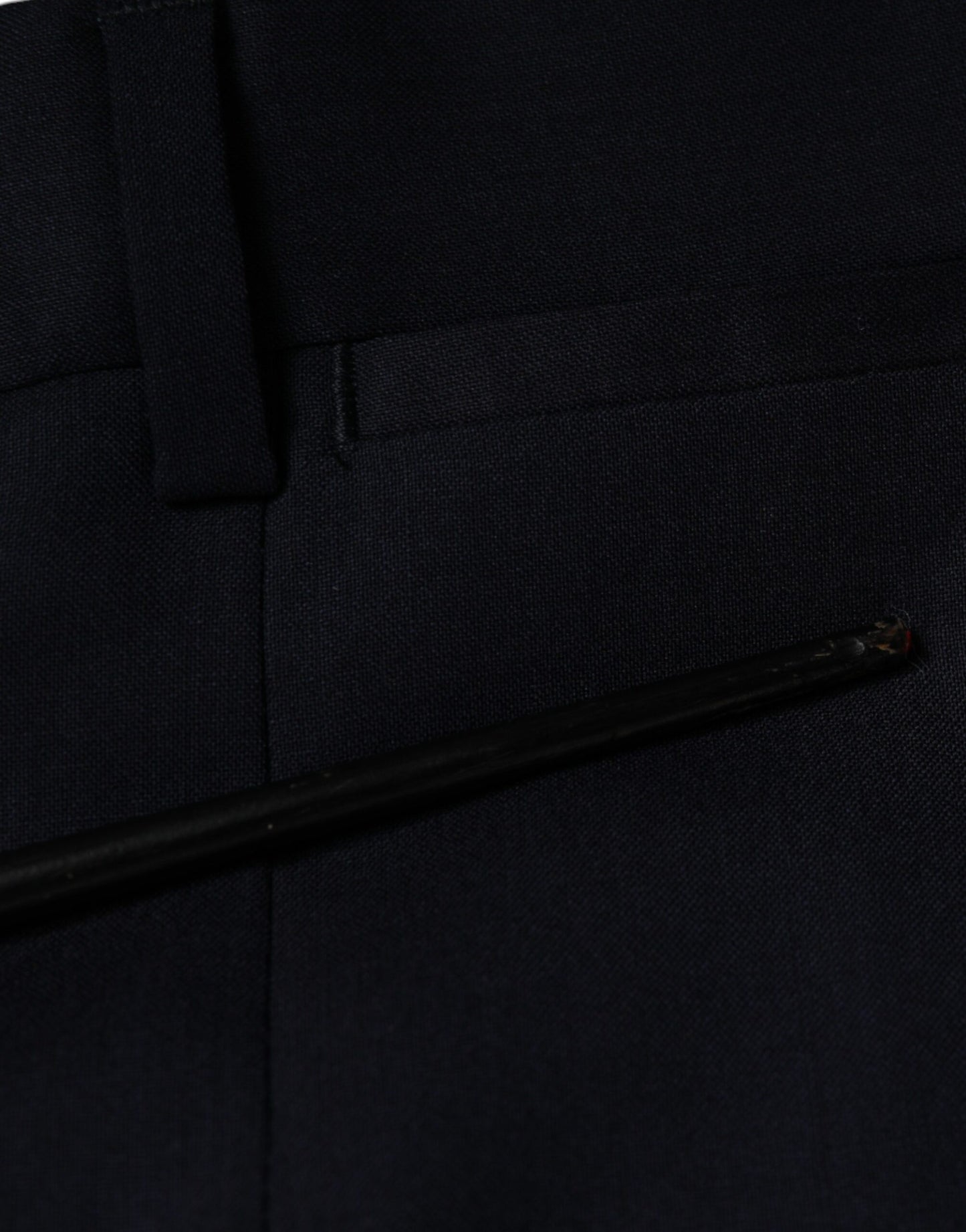 Blaue, enge Anzughose aus Wolle