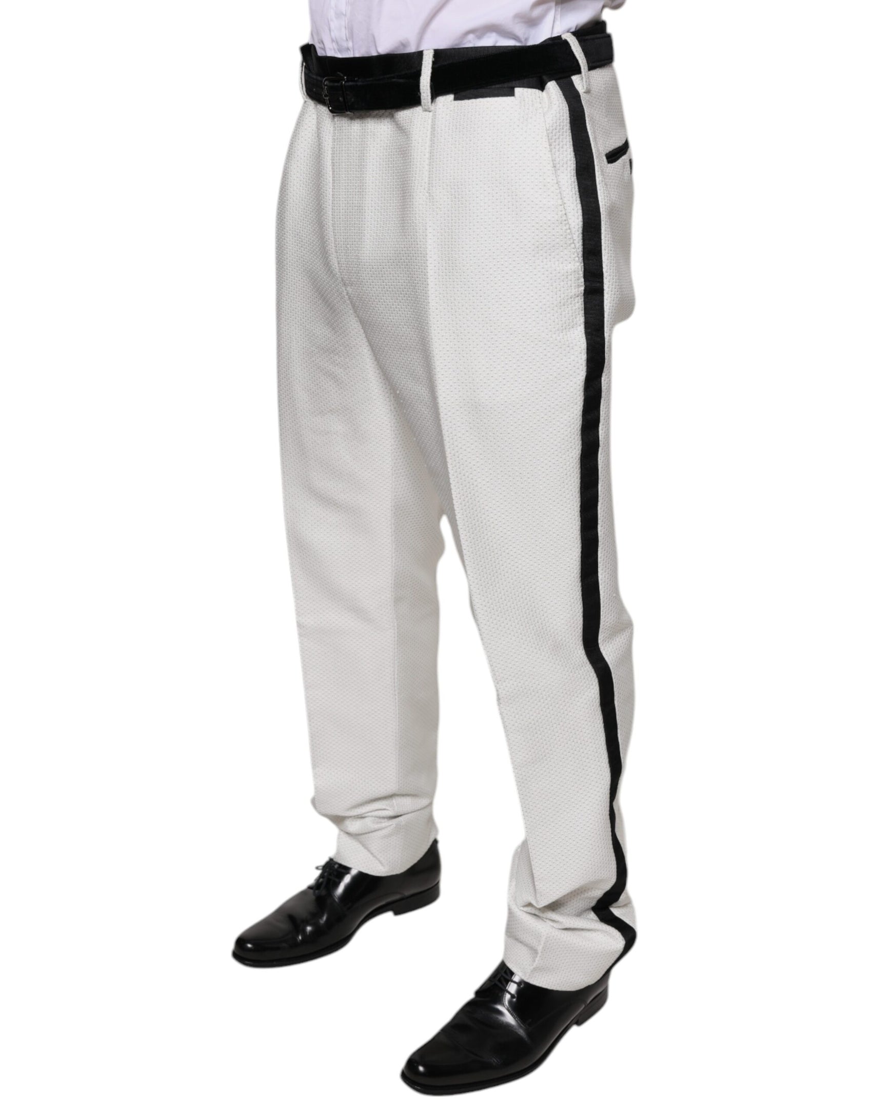 Weiße Anzughose aus Polyester
