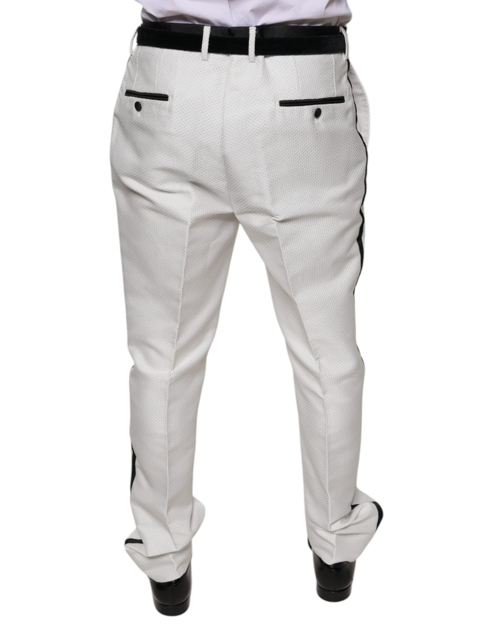 Weiße Anzughose aus Polyester