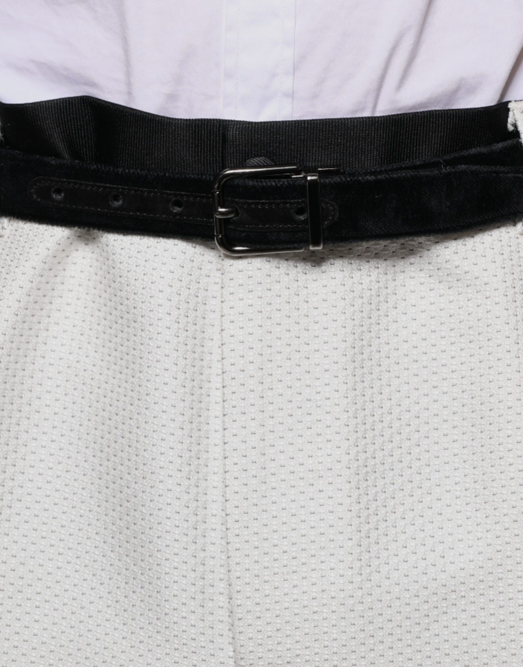 Weiße Anzughose aus Polyester