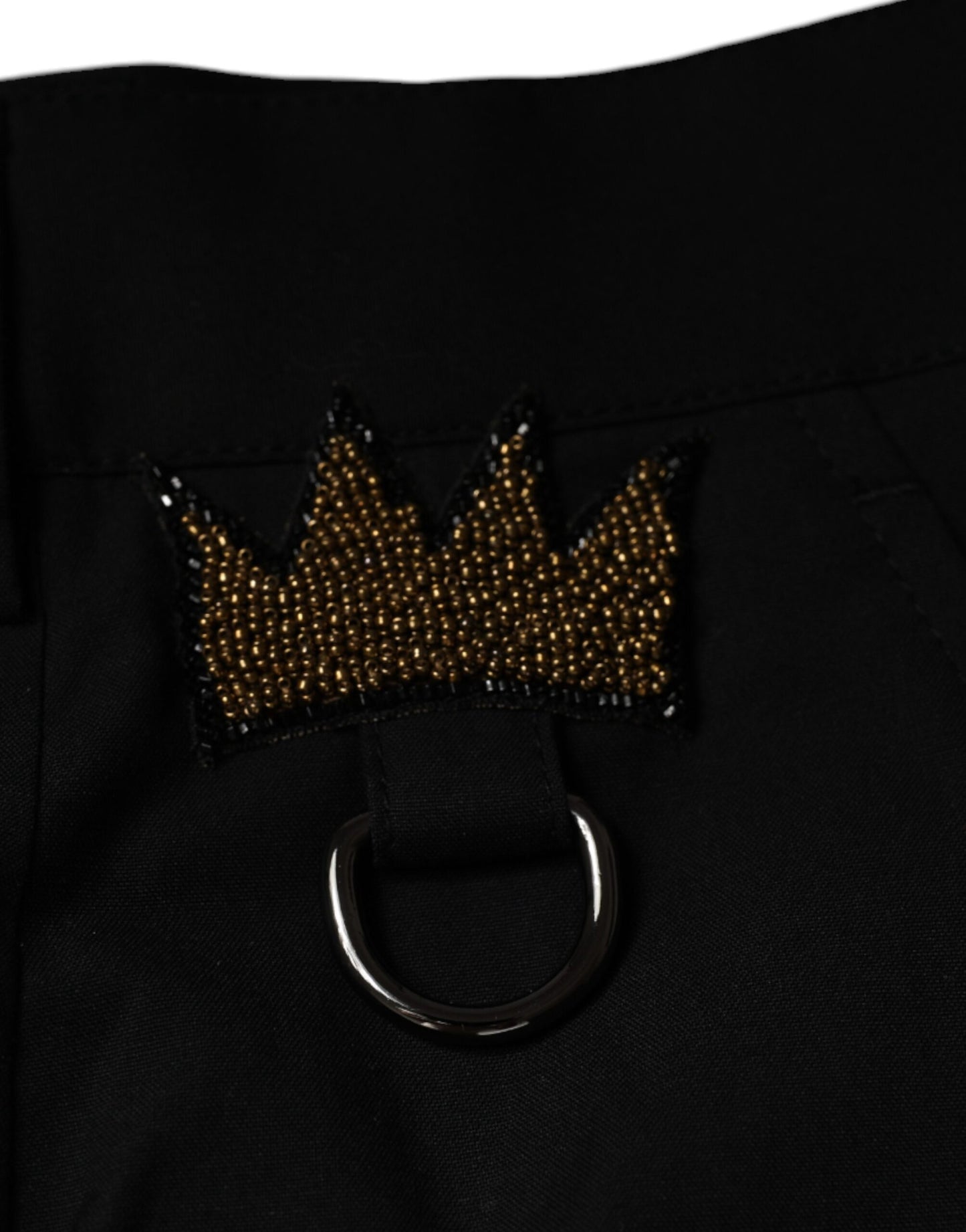Schwarze Anzughose aus Baumwolle von Crown