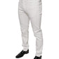Weiße Skinny Slim Jeans aus Baumwolle für Herren