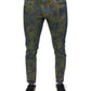 Blaue Slim Fit Jeans aus Baumwoll-Dye