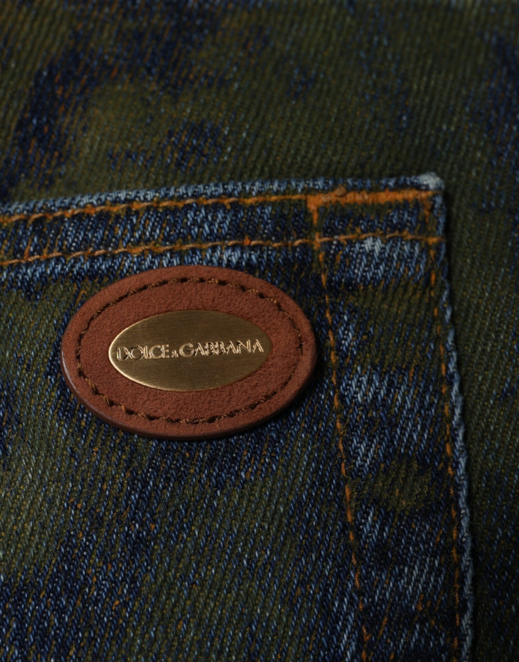 Blaue Slim Fit Jeans aus Baumwoll-Dye