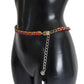 Elegant Multicolor Crystal-Embellished Belt