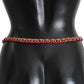 Elegant Multicolor Crystal-Embellished Belt