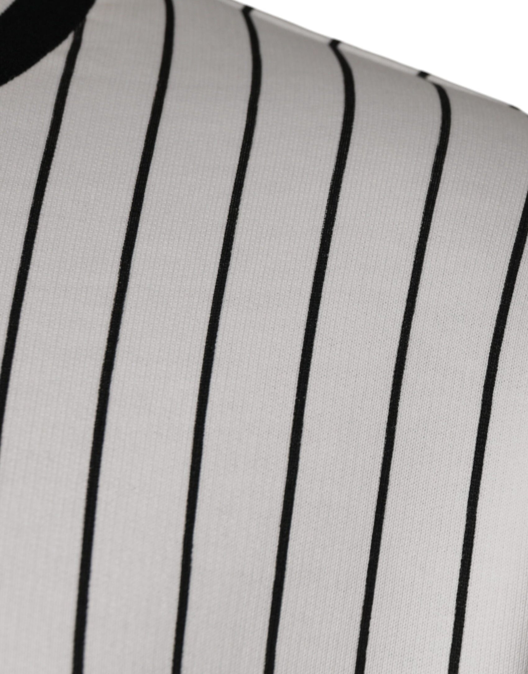 Schwarz-weiß gestreiftes Logo-Sweatshirt