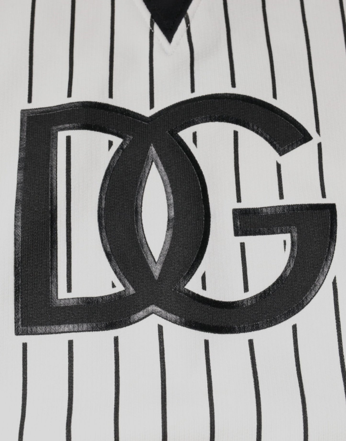 Schwarz-weiß gestreiftes Logo-Sweatshirt
