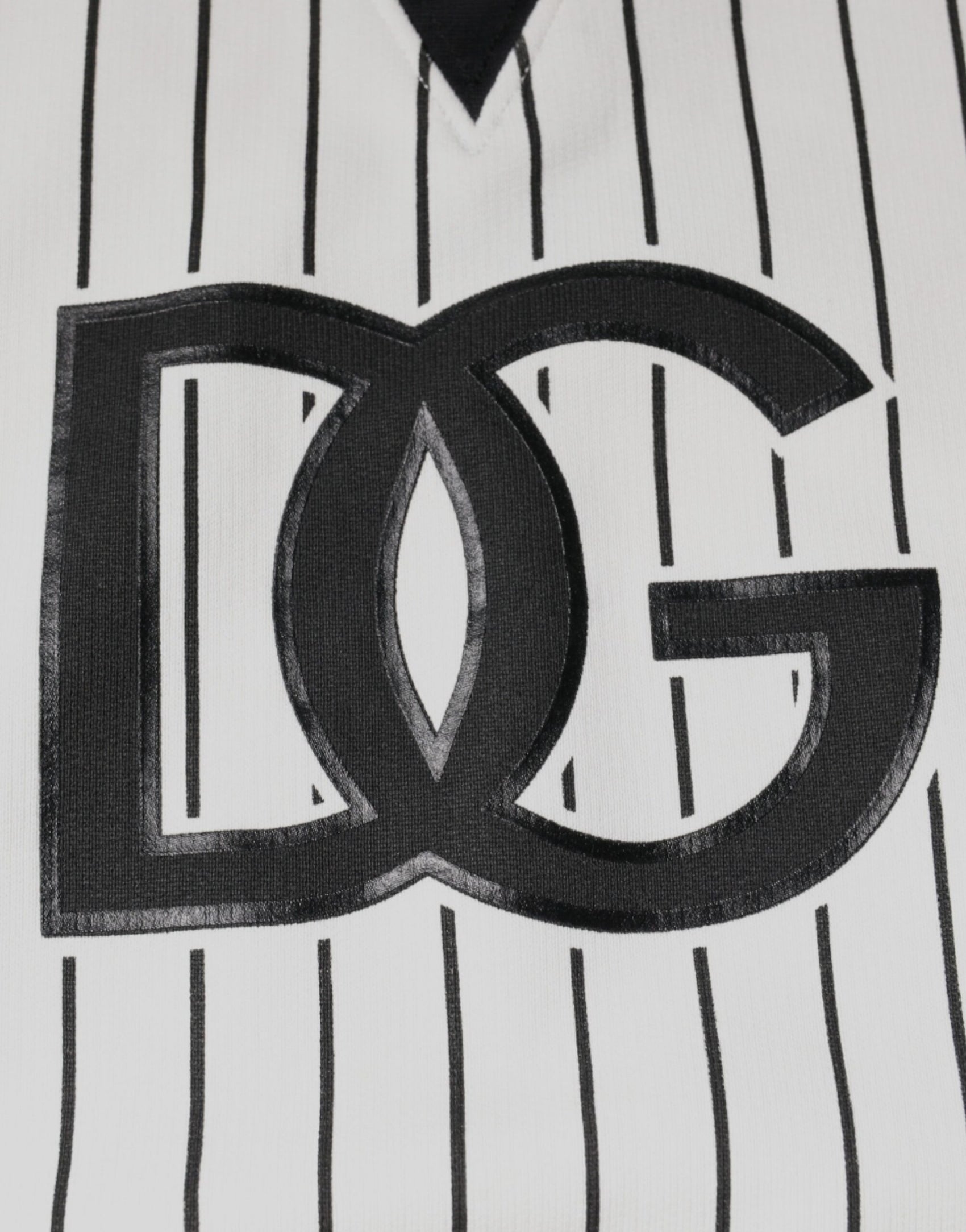 Schwarz-weiß gestreiftes Logo-Sweatshirt