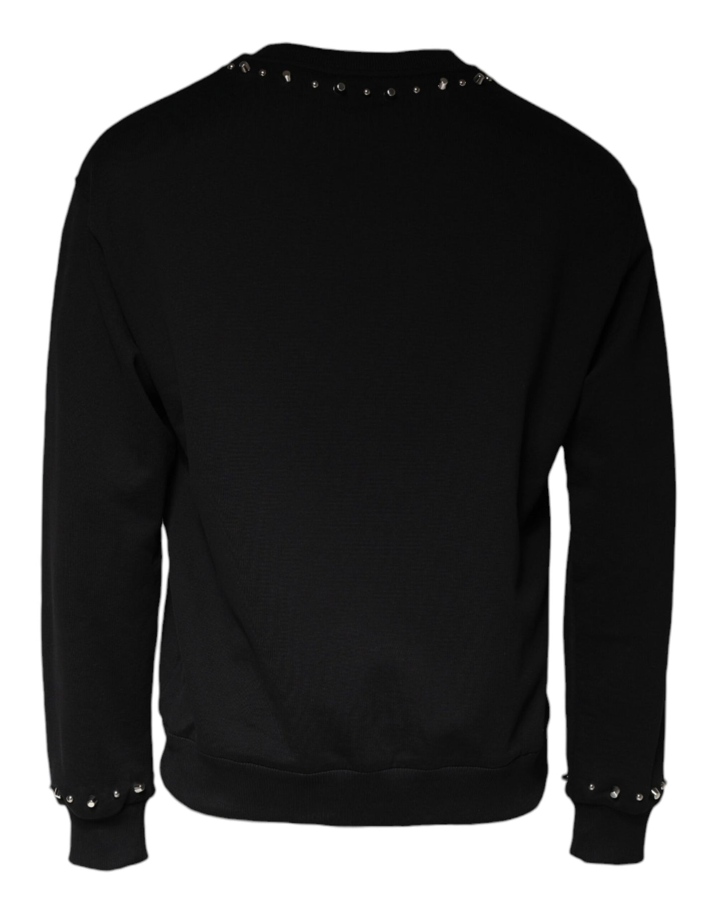 Schwarzes Sweatshirt mit Logo und Nieten