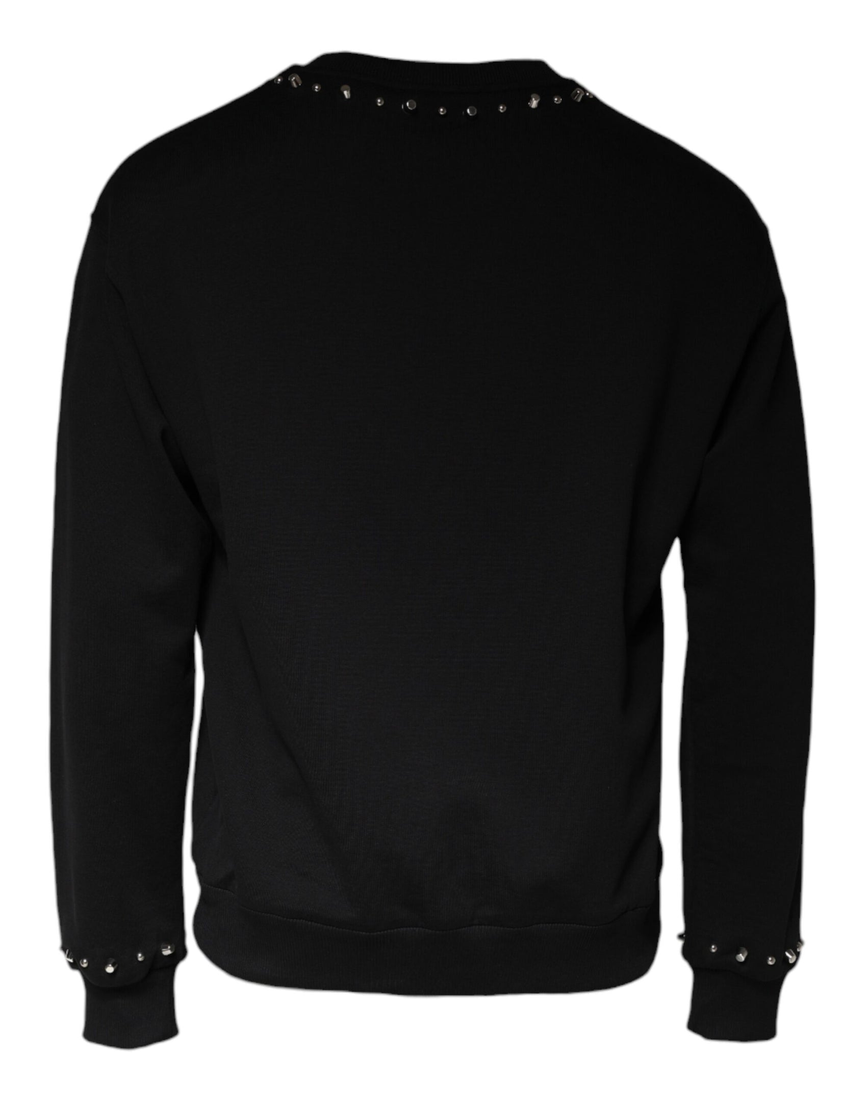Schwarzes Sweatshirt mit Logo und Nieten