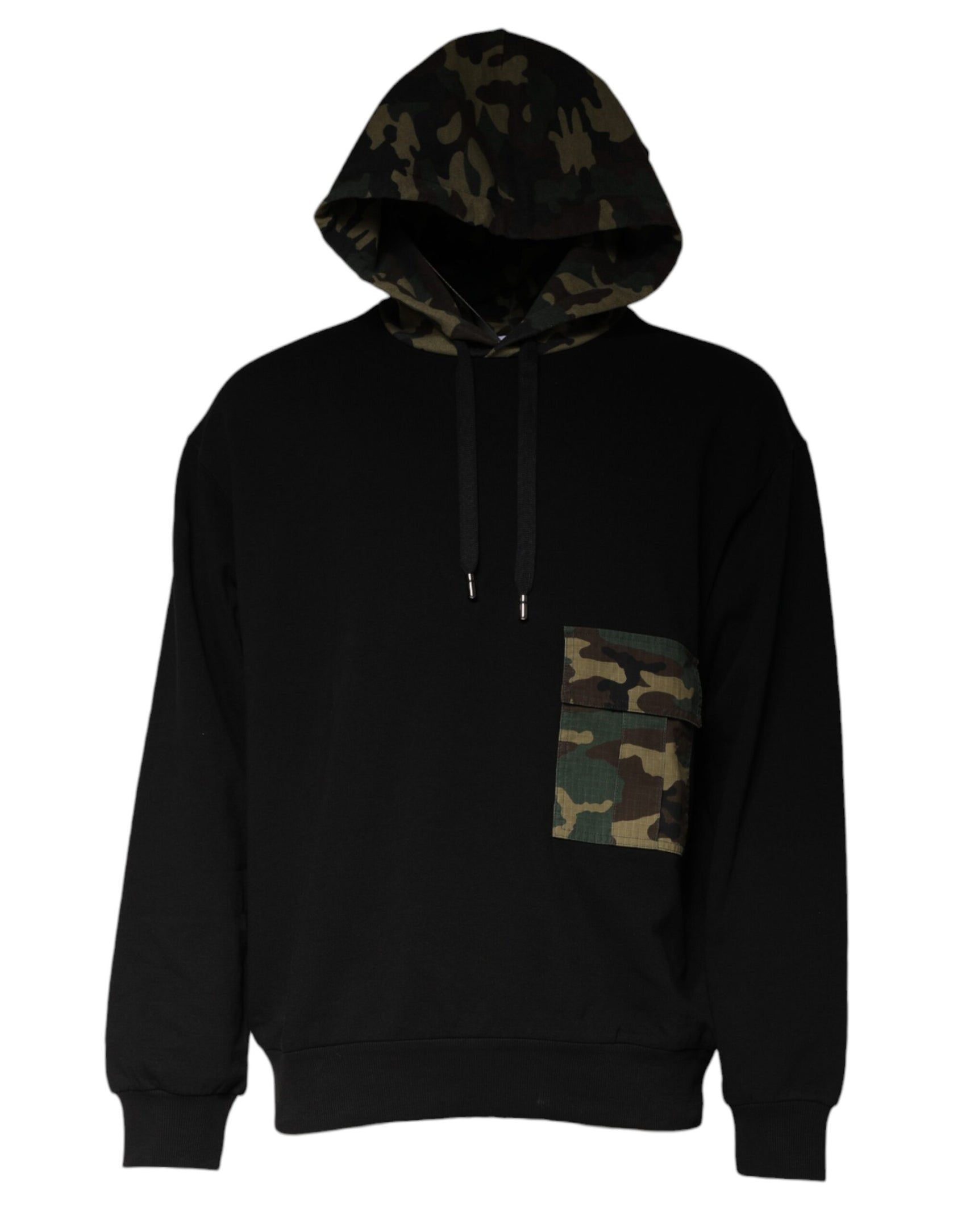 Schwarzer Camouflage Kapuzenpullover