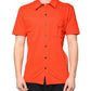 Oranges, lässiges Poloshirt aus Baumwolle mit Knopfleiste