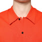 Oranges, lässiges Poloshirt aus Baumwolle mit Knopfleiste