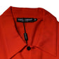 Oranges, lässiges Poloshirt aus Baumwolle mit Knopfleiste