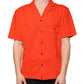 Oranges, lässiges Poloshirt aus Baumwolle mit Knopfleiste