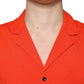 Oranges, lässiges Poloshirt aus Baumwolle mit Knopfleiste