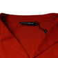 Oranges, lässiges Poloshirt aus Baumwolle mit Knopfleiste