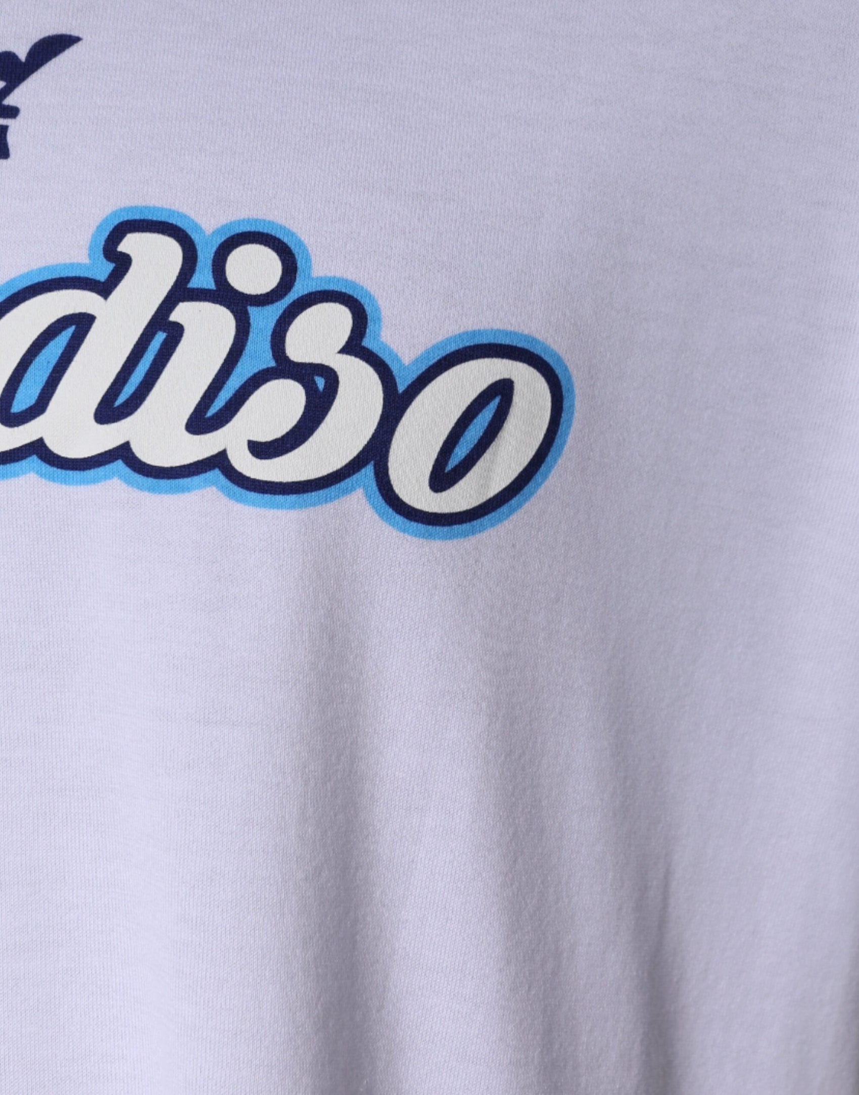 Weißes Paradiso Baumwoll-T-Shirt mit kurzen Ärmeln