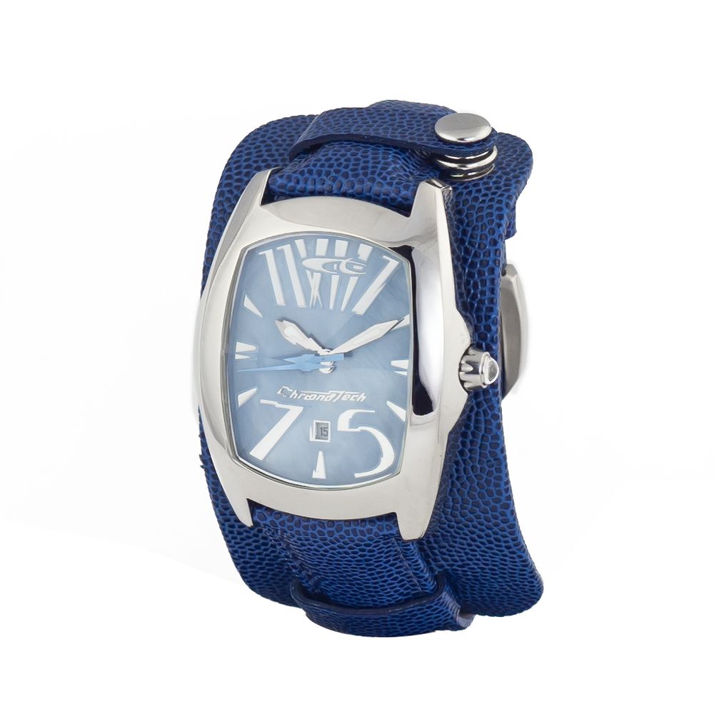 Orologio in pelle blu