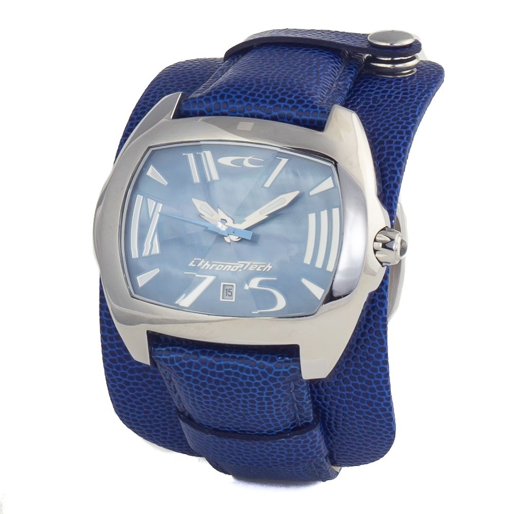 Orologio in pelle blu